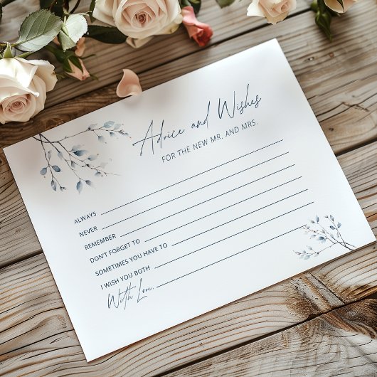 Papier Fête des mariées Botanique Bleue Conseils et souha