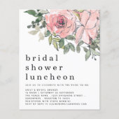 Papier Fête des mariées Budget Blush Florals Invitation d (Devant)