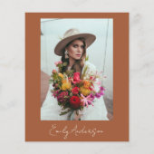 Papier Fête des mariées Budget Brûlé Orange Terracotta (Dos)