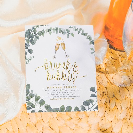 Papier Fête des mariées Budget Brunch & Bubbly Eucalyptus