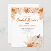 Papier Fête des mariées Budget Burnt Orange Boho Invitati (Devant / Derrière)