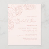 Papier Fête des mariées Budget Chic Blush Peonies dessiné (Devant)
