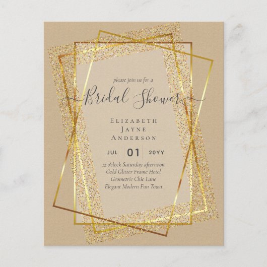 Papier FÊTE DES MARIÉES BUDGET Glamor Parties scintillant (Devant)