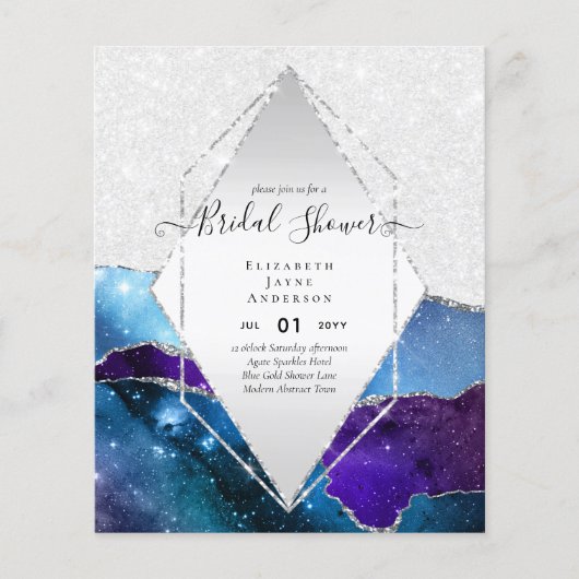 Papier FÊTE DES MARIÉES BUDGET Glittery AGATE Sparkle Inv (Devant)