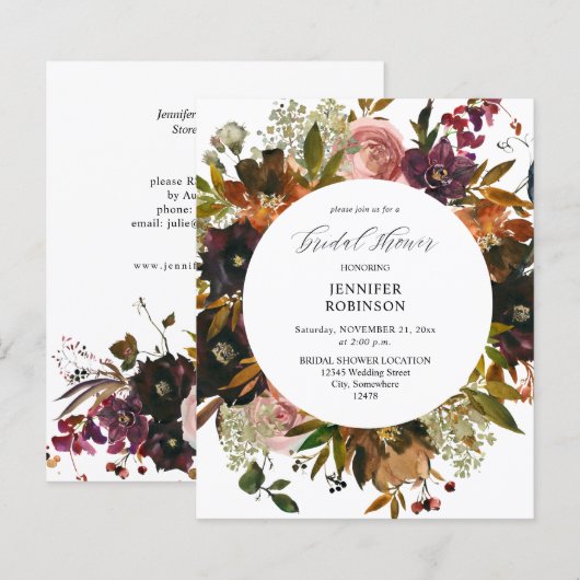 Papier Fête des mariées Budget Gold, Purple et Rose (Devant / Derrière)