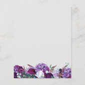 Papier Fête des mariées Budget Purple Floral Script Moder (Dos)