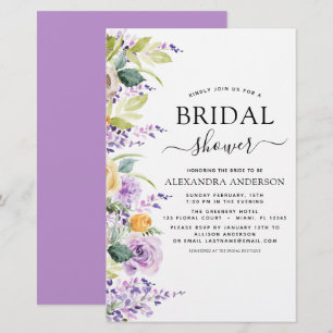 Papier Fête des mariées Budget Purple Green Invitation