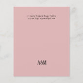 Papier FÊTE DES MARIÉES BUDGET Rose Dusty Mariage or (Dos)