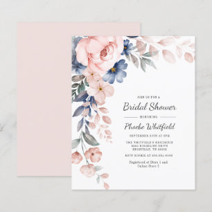 Papier Fête des mariées Budget Rose Floral Moderne Invita