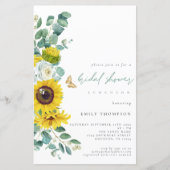 Papier Fête des mariées Budget Sunflowers Eucalyptus Peon (Devant)