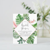 Papier Fête des mariées Budget Tropical Palm Aquarelle (Debout devant)