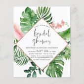 Papier Fête des mariées Budget Tropical Palm Aquarelle (Devant)