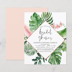 Papier Fête des mariées Budget Tropical Palm Aquarelle