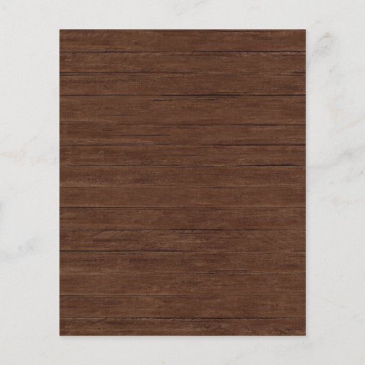 Papier Fête des mariées budgétaire Bois rustique Rose Flo (Dos)