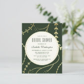 Papier Fête des mariées budgétaire de feuillage vert fonc (Debout devant)