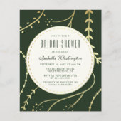 Papier Fête des mariées budgétaire de feuillage vert fonc (Devant)