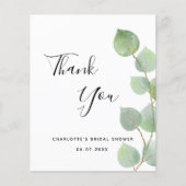 Papier Fête des mariées budgétaire eucalyptus verdure mer (Devant)