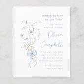 Papier Fête des mariées budgétaire Fleur sauvage bleu (Devant)