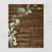 Papier Fête des mariées budgétaire Invitation bois rustiq (Dos)