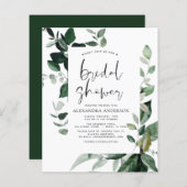 Papier Fête des mariées budgétaire Invitation de verdure (Devant / Derrière)