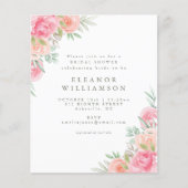 Papier Fête des mariées budgétaire Invitation Vintage ros (Devant)