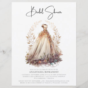 Papier Fête des mariées budgétaire Invitation White Gown