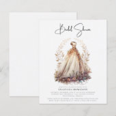 Papier Fête des mariées budgétaire Invitation White Gown (Devant / Derrière)