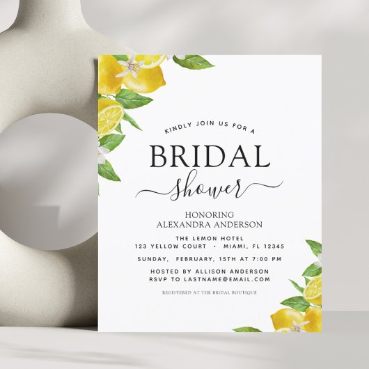 Papier Fête des mariées budgétaire Invitations Citron Cit