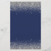 Papier Fête des mariées budgétaire Marine Blue Silver Par (Dos)