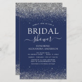 Papier Fête des mariées budgétaire Marine Blue Silver Par (Devant / Derrière)