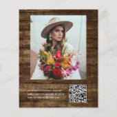 Papier Fête des mariées budgétaire QR Code Invitation rus (Dos)