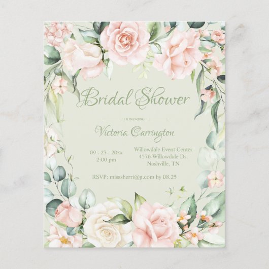 Papier Fête des mariées budgétaire rose et élégant (Devant)