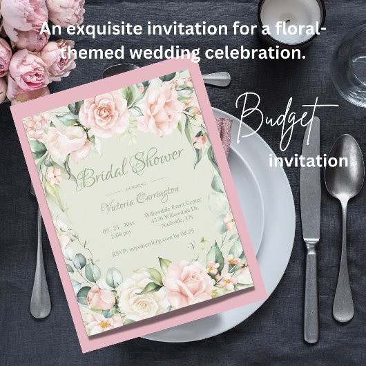 Papier Fête des mariées budgétaire rose et élégant