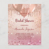 Papier Fête des mariées budgétaire rose or rose parties s (Devant)