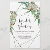 Papier Fête des mariées budgétaire verte Magnolia Invitat (Devant)