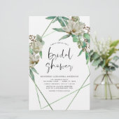 Papier Fête des mariées budgétaire verte Magnolia Invitat (Debout devant)