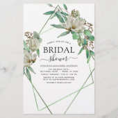 Papier Fête des mariées budgétaire verte Magnolia Invitat (Devant)