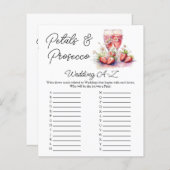 Papier Fête des mariées Champagne fraise Mariage Jeu (Devant / Derrière)