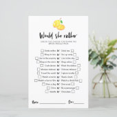 Papier Fête des mariées citron préférerait-elle le jeu Sc (Debout devant)