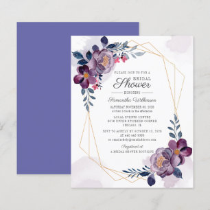 Papier Fête des mariées d'aquarelle fleurie violet budgét