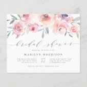 Papier Fête des mariées d'aquarelle florale du milieu de  (Devant)