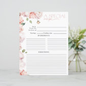 Papier Fête des mariées d'aquarelle rose vif Recette (Debout devant)