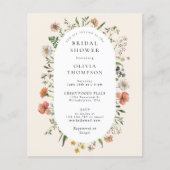 Papier Fête des mariées d'arche Fleur sauvage d'aquarelle (Devant)