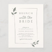 Papier Fête des mariées de Brunch Botanique Budget Sage (Devant)