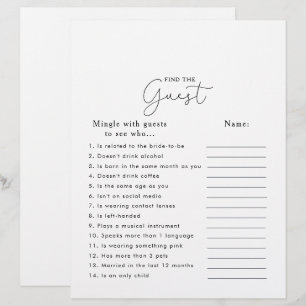 Papier Fête des mariées de calligraphie Trouvez le jeu in