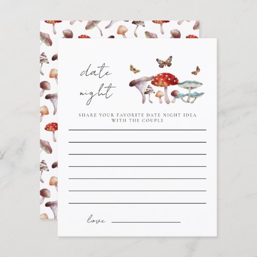 Papier Fête des mariées de champignons Date Idées de nuit (Devant / Derrière)