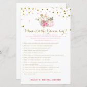 Papier Fête des mariées de chute rose et or Jeu, Citrouil (Devant / Derrière)