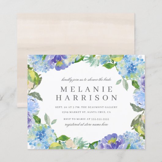 Papier Fête des mariées de couronne d'aquarelle budgétair (Devant / Derrière)