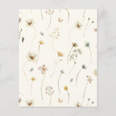 Papier Fête des mariées de Fleur sauvage budgétaire Boho (Dos)