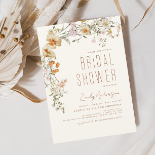 Papier Fête des mariées de Fleur sauvage budgétaire Boho